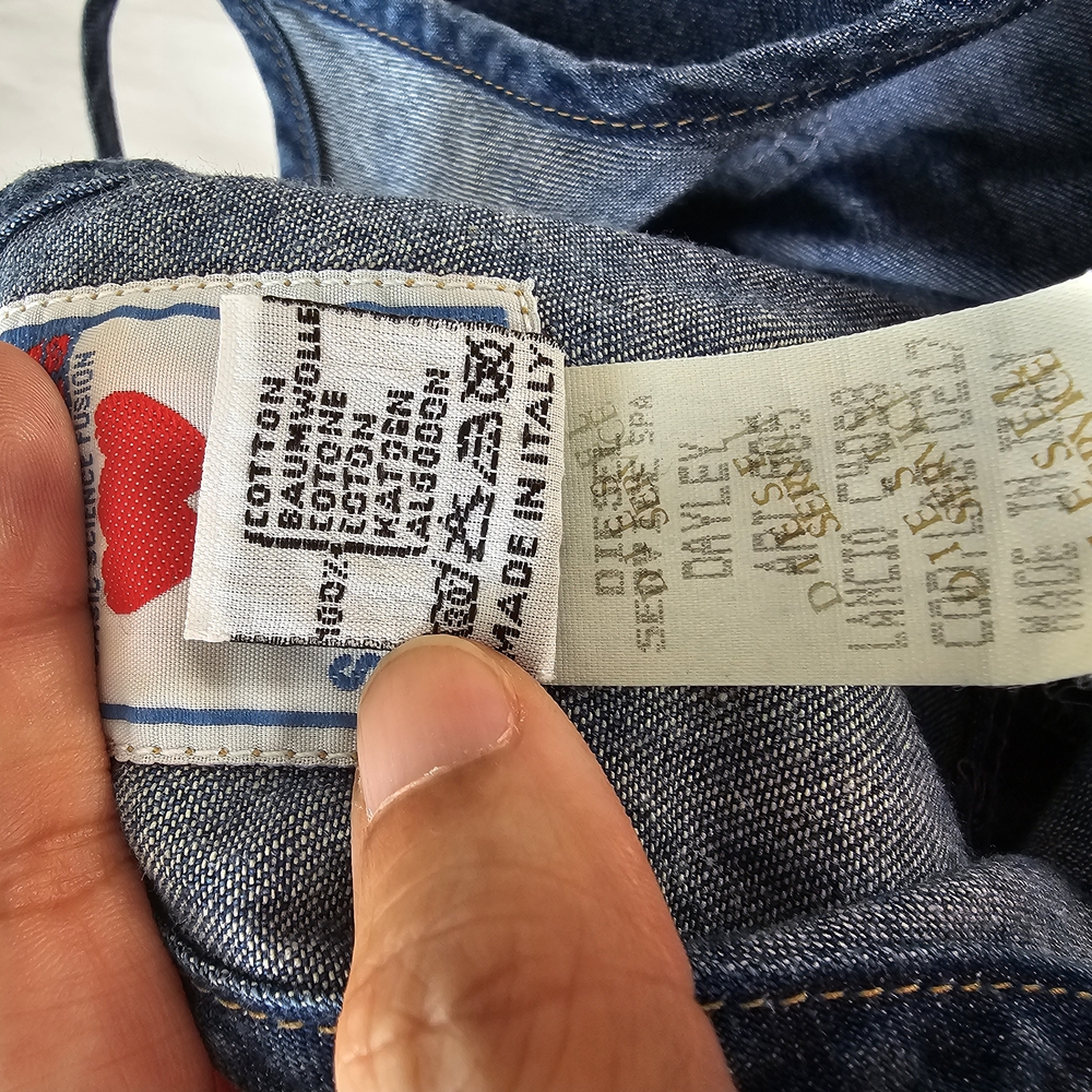 Diesel Vintage Indigo Denim Summer Mini Dress - Picture 5 of 6